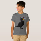 Baarbare dubbelcreste aalscholver t-shirt (Voorkant volledig)