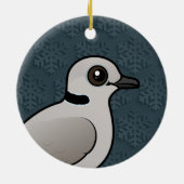 Baarbare ringhalsdove keramisch ornament (Achterkant)