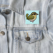 Baarbare wormetende Warbler Vierkante Button 5,1 Cm (In situ)