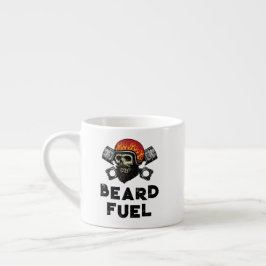 BAARD BRANDSTOF Grappig Heren Schedel & Vlammen Gr Espresso Kop