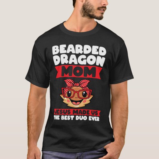 baard draak mam jesus maakte ons het beste duo ooi t-shirt (Voorkant)