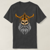 baard en schedel Viking T-shirt (Design voorkant)