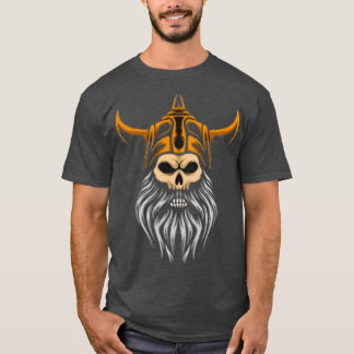 baard en schedel Viking T-shirt