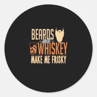 Baard en whisky maken me gevaarlijk ronde sticker