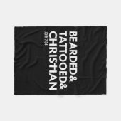 Baard getatoeëerd Christelijk Funny Beard Tattoo T Fleece Deken (Voorkant (Horizontaal))