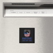 Baard Geweldige zoals mijn vader 4 juli Patriot Magneet (Insitu (Vaatwasser))