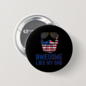 Baard Geweldige zoals mijn vader 4 juli Patriot Ronde Button 5,7 Cm (Voorkant /achterkant)
