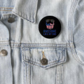 Baard Geweldige zoals mijn vader 4 juli Patriot Ronde Button 5,7 Cm (In situ)