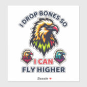 Baard gier symboliseert kracht en zeldzaamheid sticker (Vel)