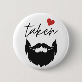 Baard Grappige Valentijnsdag Ronde Button 5,7 Cm