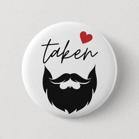 Baard Grappige Valentijnsdag Ronde Button 5,7 Cm (Voorkant)