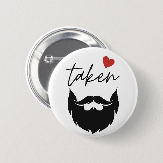 Baard Grappige Valentijnsdag Ronde Button 5,7 Cm (Voorkant /achterkant)