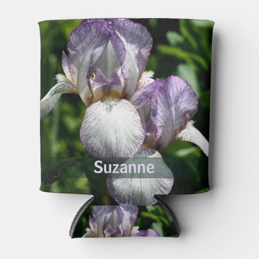 Baard Iris Bloemen Gepersonaliseerd Blikjeskoeler (Voorkant)
