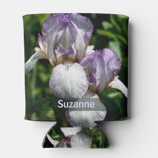 Baard Iris Bloemen Gepersonaliseerd Blikjeskoeler (Achterkant)
