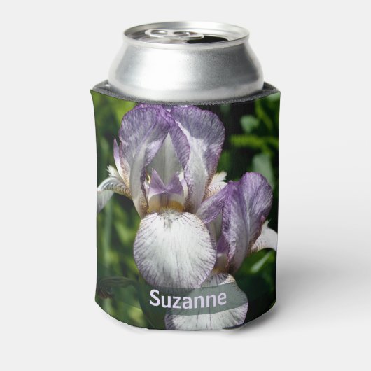 Baard Iris Bloemen Gepersonaliseerd Blikjeskoeler (Blikje Achterkant)
