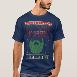 Baard Kerst Lelijk Kerst Baard Meisje T-shirt