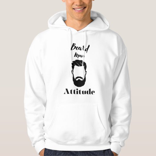 Baard man houding hoodie (Voorkant)