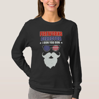 Baard Mannen Vuurwerk Directeur Ik Ren Jij Rent  4 T-shirt