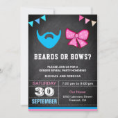 Baard of Strik Gender Reveal Feest Kaart (Voorkant)
