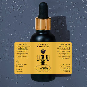 Baard olie Label Grungy 1 OZ Cosmetische fles