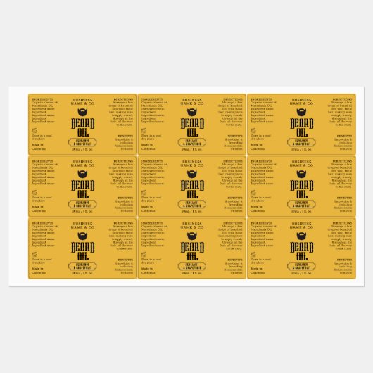 Baard olie Label Grungy 1 OZ Cosmetische fles (Vel)