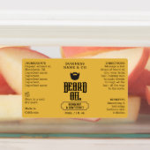 Baard olie Label Grungy 1 OZ Cosmetische fles (Aangebracht)