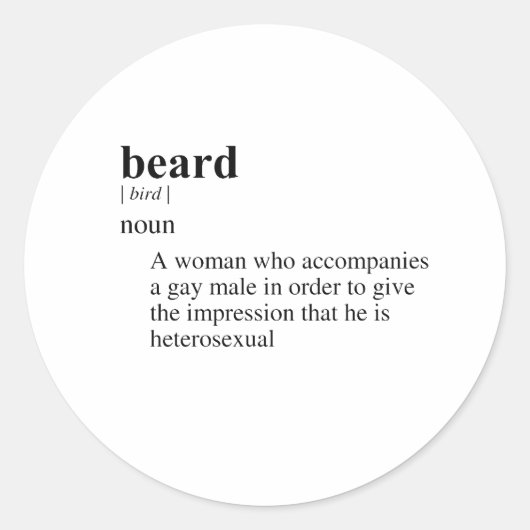 BAARD RONDE STICKER (Voorkant)
