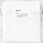 BAARD RONDE STICKER (Tas)