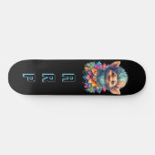 *~* Baard Troll AP89 Neon Regenboog Initialen Bloe Persoonlijk Skateboard (Horizontaal)