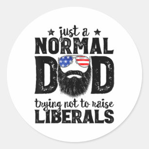 Baard vader gewoon een normale vader probeert niet ronde sticker