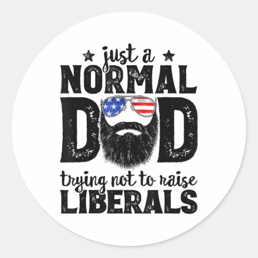 Baard vader gewoon een normale vader probeert niet ronde sticker (Voorkant)
