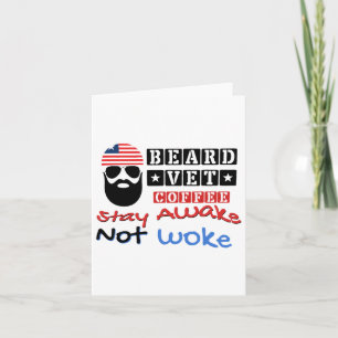 Baard Vet Koffie Gelukkig 4 juli Onafhankelijkheid Kaart