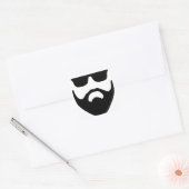 baard vierkante sticker (Envelop)