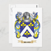 Baard wapen (familiewapen) briefkaart (Voorkant / Achterkant)