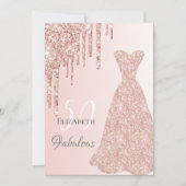 Baardag geweldig elke leeftijd roos goudglitter kaart (Voorkant)