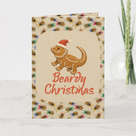 Baardagaam “Beardy Kerstmis” Kaart