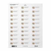 Baardagaam Hagedis Retouradreslabels Etiket (Full Sheet)
