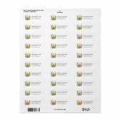Baardagaam Hagedis Retouradreslabels Etiket (Full Sheet)