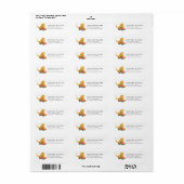 Baardagaam Hagedis Retouradreslabels Etiket (Full Sheet)