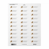 Baardagaam Hagedis Retouradreslabels Etiket (Full Sheet)