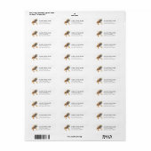 Baardagaam Hagedis Retouradreslabels Etiket (Full Sheet)