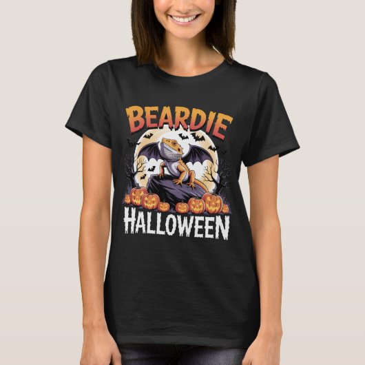 Baardagaam Halloween Plezier T-shirt (Voorkant)