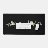 Baardagaam Hartslag Grappig Dier Bureaumat (Keyboard & Muis)