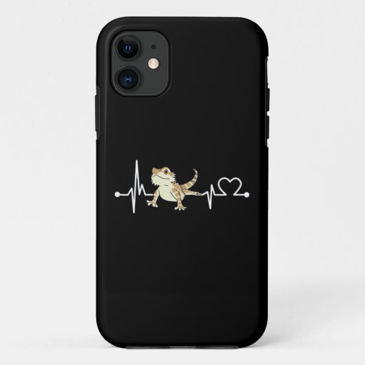 Baardagaam Hartslag Grappig Dier Case-Mate iPhone Case (Achterkant)