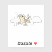 Baardagaam Hartslag Grappig Dier Sticker (Vel)