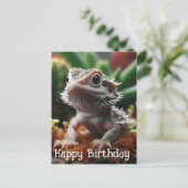 Baardagaam in de Mos Tuin Gefeliciteerd Briefkaart (Staand voorkant)