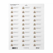 Baardagame Hagedis Retouradreslabels Etiket (Full Sheet)