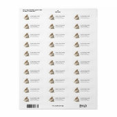 Baardagame Hagedis Retouradreslabels Etiket (Full Sheet)
