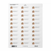 Baardagame Hagedis Retouradreslabels Etiket (Full Sheet)