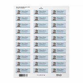 Baardagame Hagedis Retouradreslabels Etiket (Full Sheet)